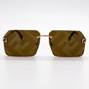NEW FENDI SUNGLASSES FE40043U 33G GOLD/BROWN MEN EYEWEAR